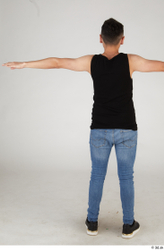 Whole Body Man T poses Casual Slim Standing Street photo references